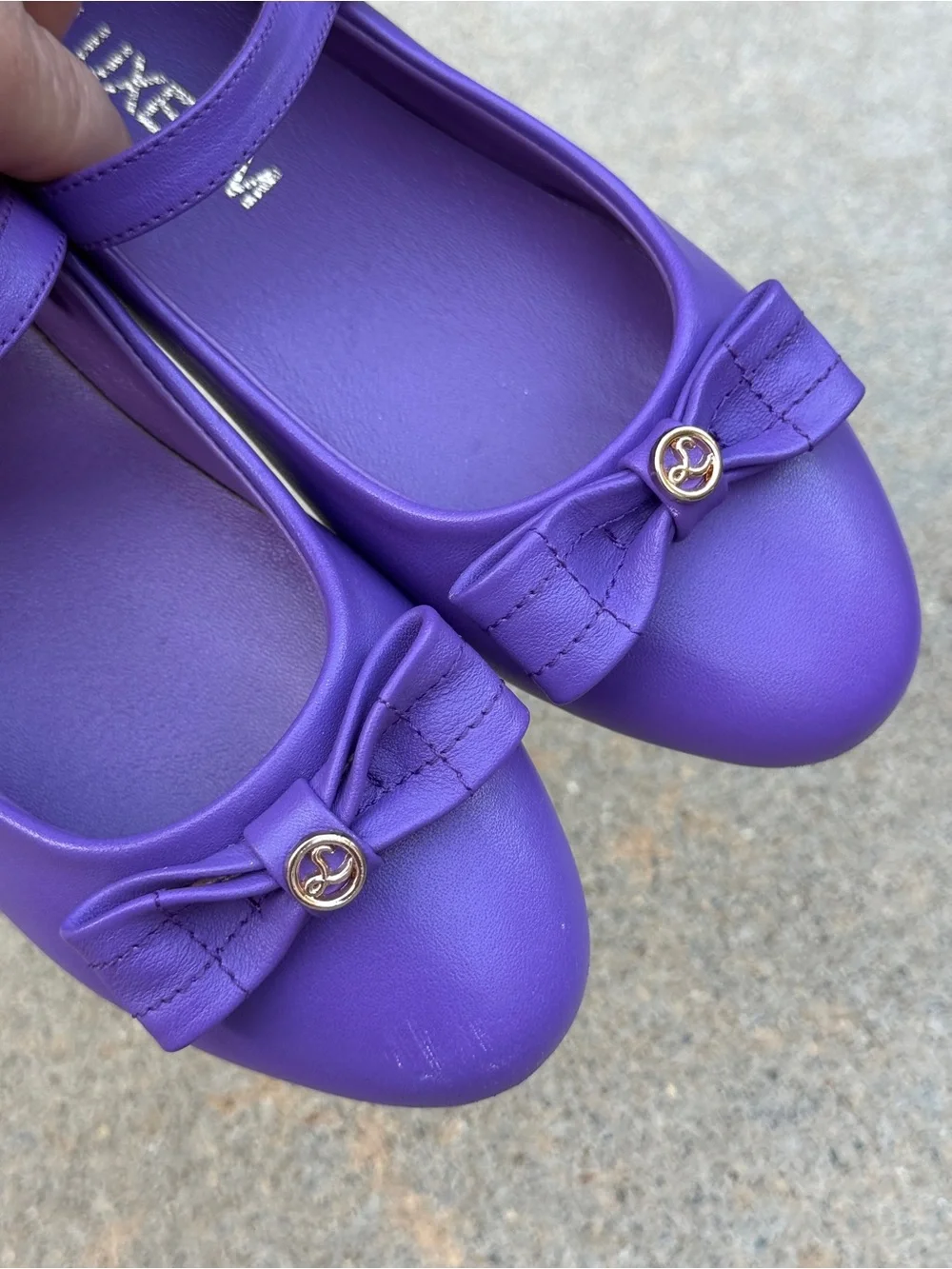Luxelim Isla Purple Leather Mary Janes EU 29 / US 11.5–12 Girls Dress Shoes